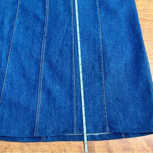 Indigo Stretch Midi Denim Jean Skirt size 10 - Picture 5 of 9